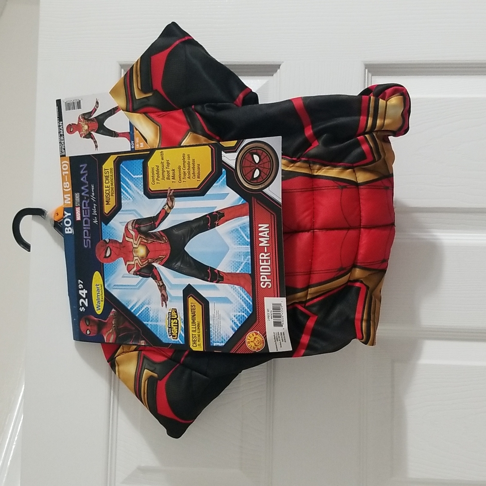 Marvel Spiderman Deluxe: No Way Home Halloween Costume Medium 8-10 Light Up  New